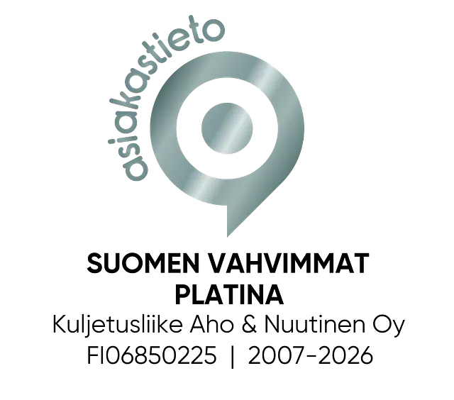 suomen vahvimmat platina kuljetusliike aho & nuutinen oy logo