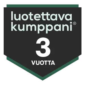 luotettava kumppani luottamusmerkki 3 vuorra